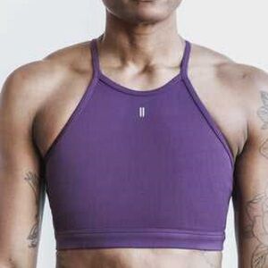 NWT NOBULL Women’s High-Neck Halter Sports Bra - XXL - Plum Purple